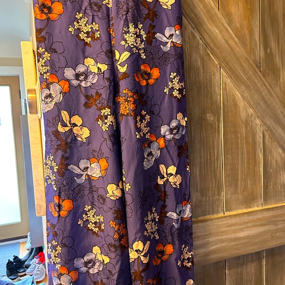 PART TWO Floral Silk Wide Leg Trousers Size S - Picture 3 of 6
